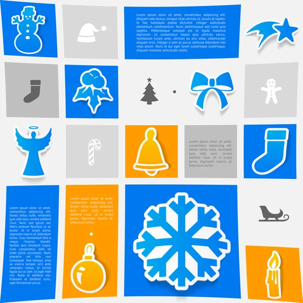 Kerstmis sticker infographic — Stockvector