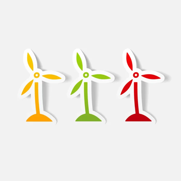 Icono de turbinas eólicas — Vector de stock