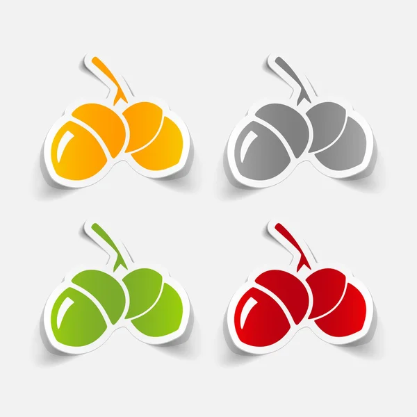 Acorns icon — Stock Vector