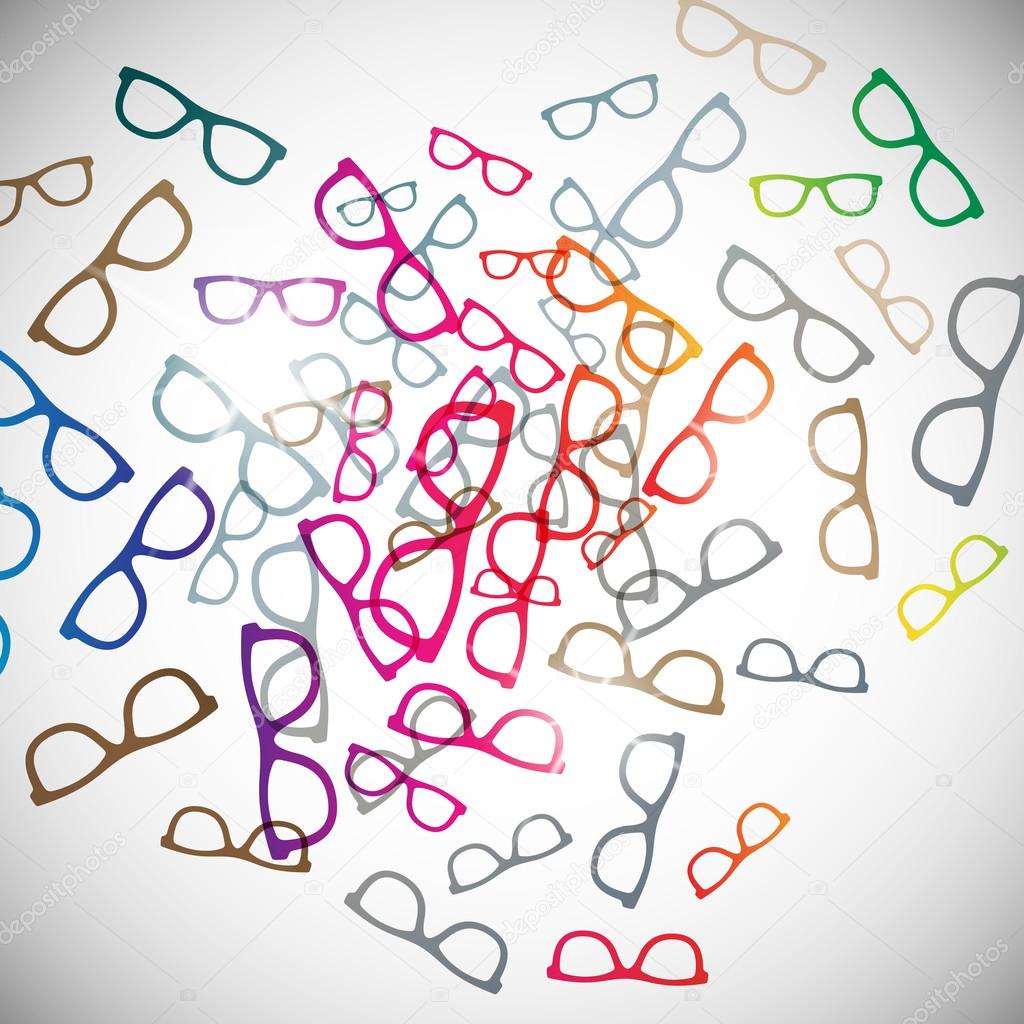 Abstract background: glasses