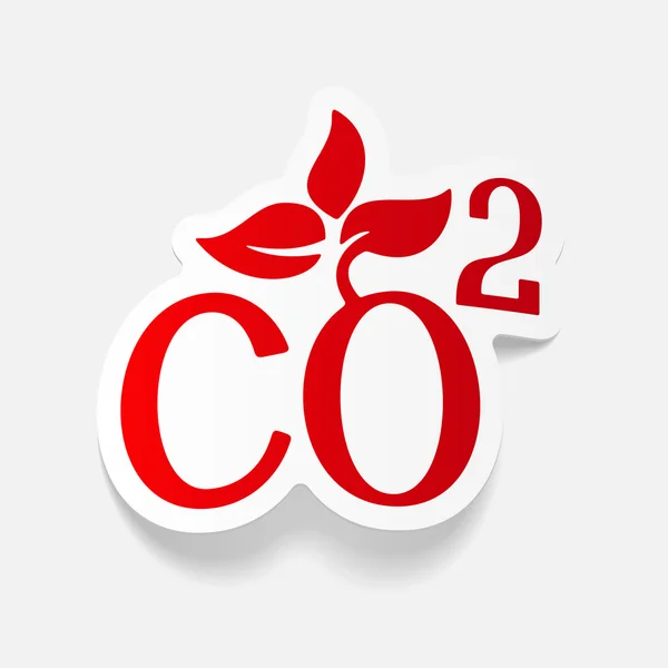 CO2-teken kooldioxide pictogram — Stockvector