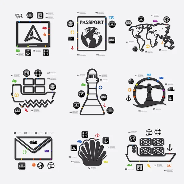 Infographie du camionnage maritime — Image vectorielle
