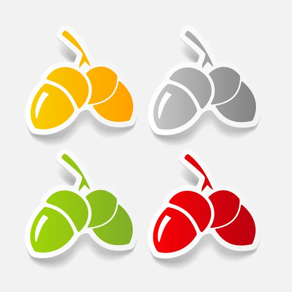 Acorns icon — Stock Vector