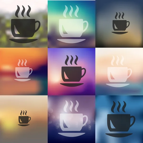 Coffee icon blurred — Stock Vector