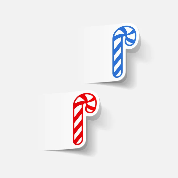 Candy cane-ikonen — Stock vektor