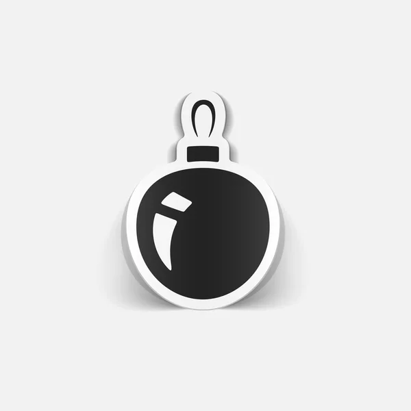 Vánoční koule ikona — Stockový vektor