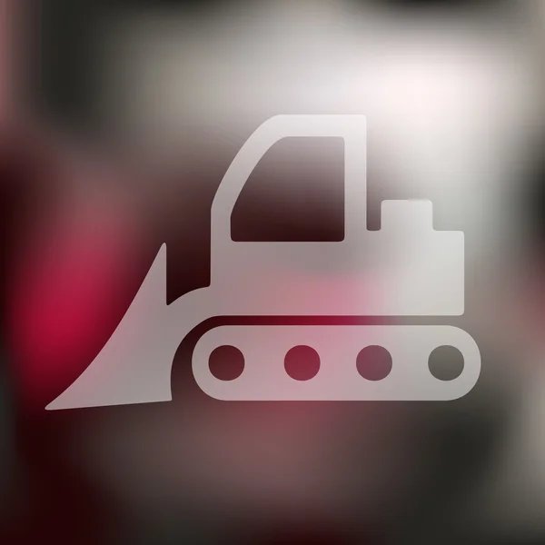 Icône du bulldozer floue — Image vectorielle