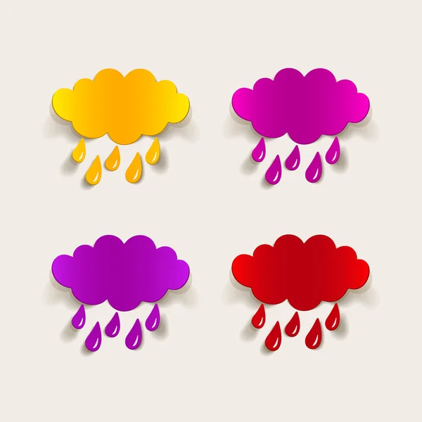 Nuage, icône de pluie — Image vectorielle