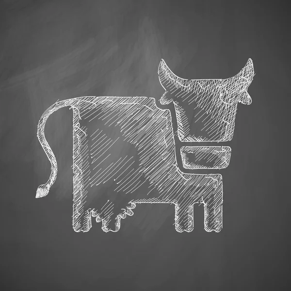 Icono de vaca — Vector de stock