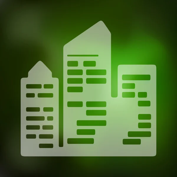 Ícone de arranha-céus da cidade — Vetor de Stock