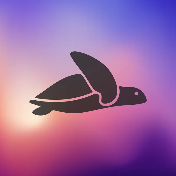 Иконка черепахи размыта — стоковый вектор