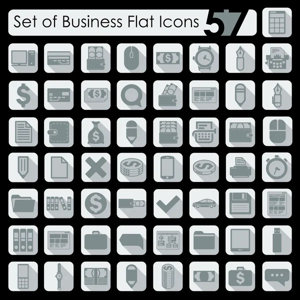 Комплект бизнес-иконок — стоковый вектор