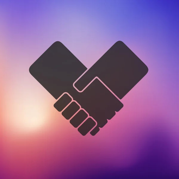 Handshake icon blurred — Stock Vector