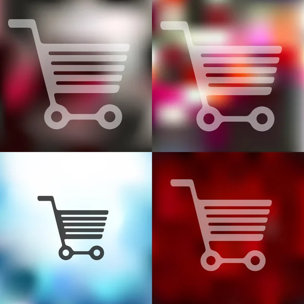 Trolley icono borrosa — Vector de stock