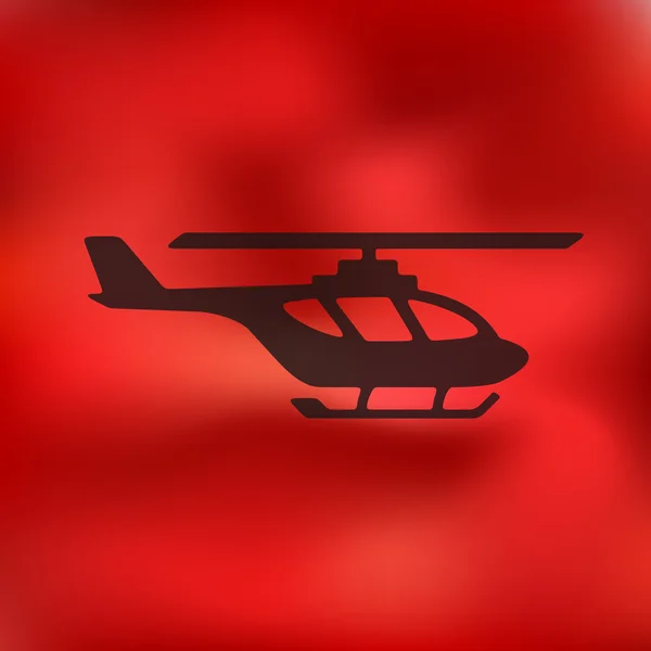 Ελικόπτερο εικονίδιο σε θολή φόντο — Διανυσματικό Αρχείο