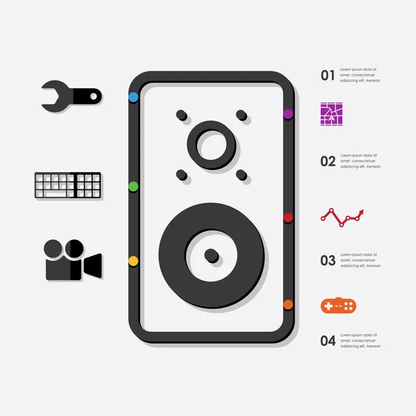 Teknik infographic ikonen — Stock vektor