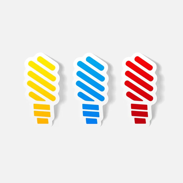 Fluorescent light bulb icon — Stock Vector