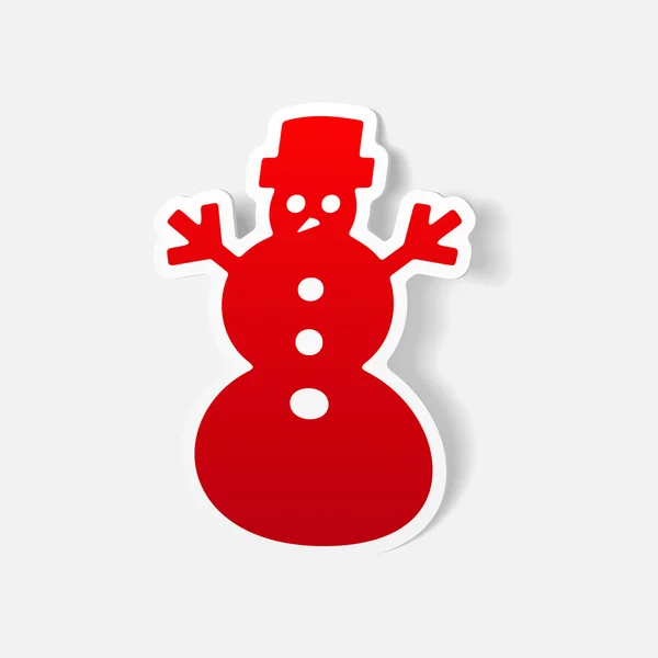 Ícone de boneco de neve Natal — Vetor de Stock