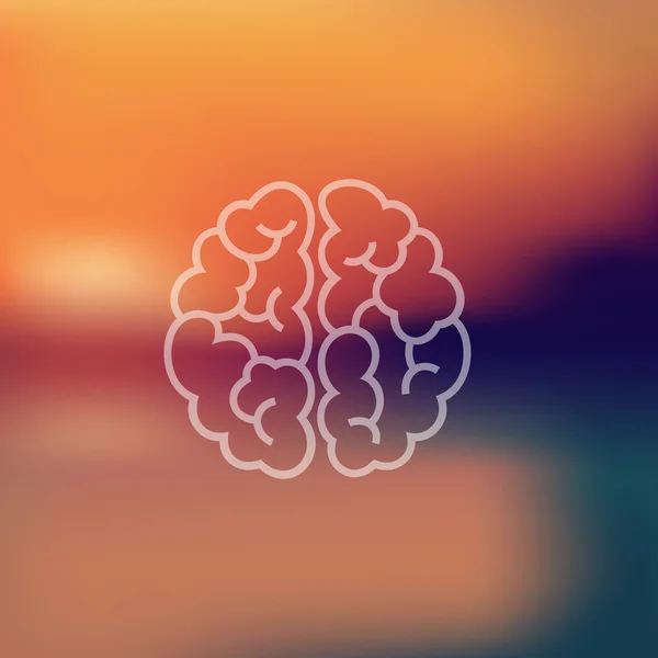 Bulanık beyin simgesi — Stok Vektör