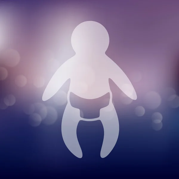 Icono del bebé sobre fondo borroso — Archivo Imágenes Vectoriales