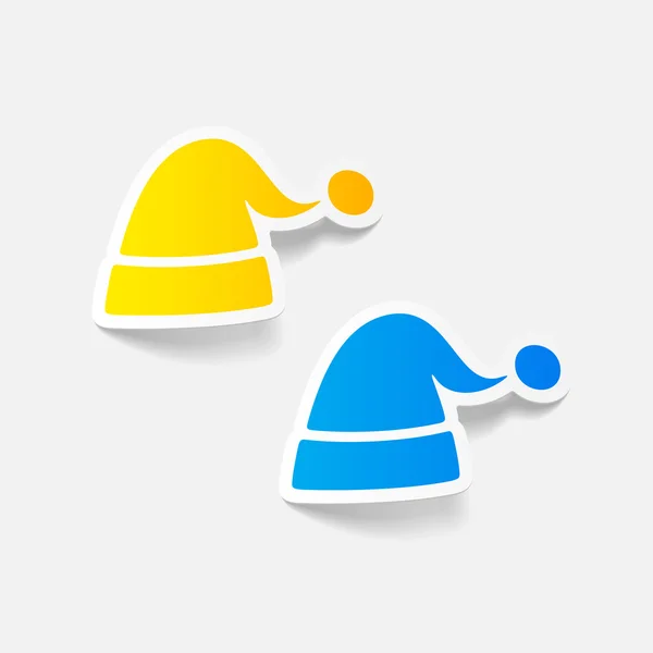 Santa sombrero icono — Vector de stock