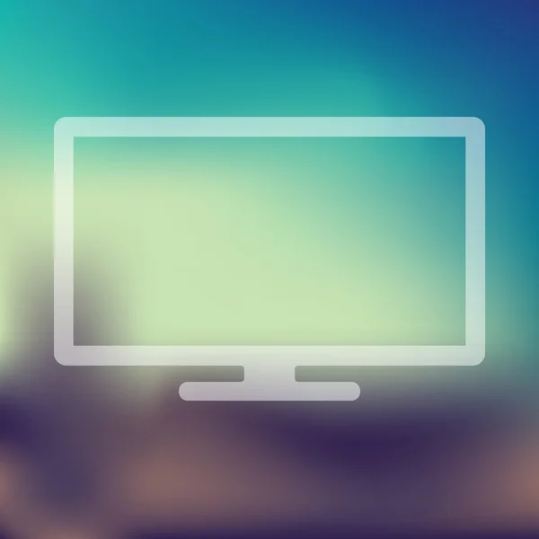 Pictogram van de monitor wazig — Stockvector