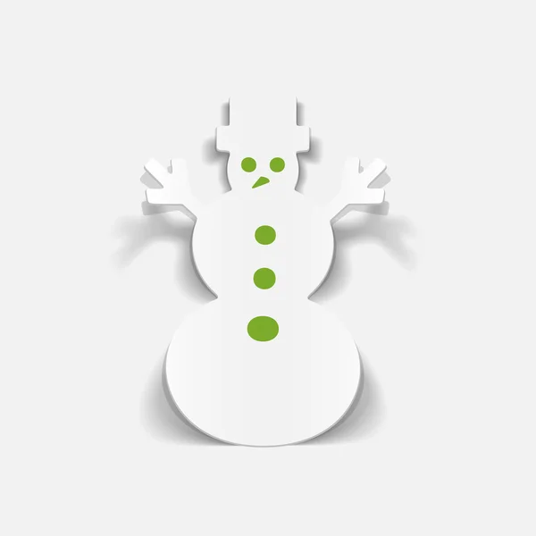 Natale pupazzo di neve icona — Vettoriale Stock
