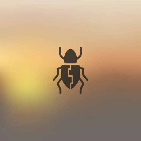 Icono del escarabajo borroso — Archivo Imágenes Vectoriales