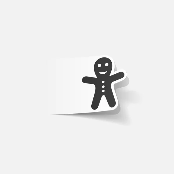Gingerbread man pictogram — Stockvector
