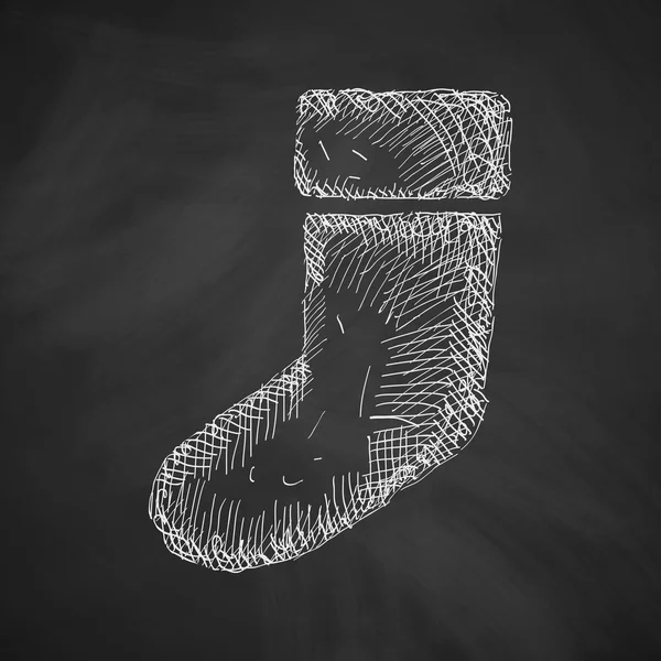 Icono de calcetín de Navidad — Vector de stock