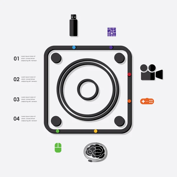 Technology infographic icon — Stock Vector