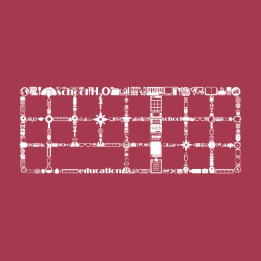 Klavye simgesini. Vektör çizim