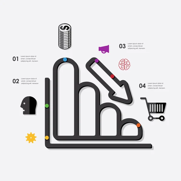 ไอคอนธุรกิจ infographic — ภาพเวกเตอร์สต็อก