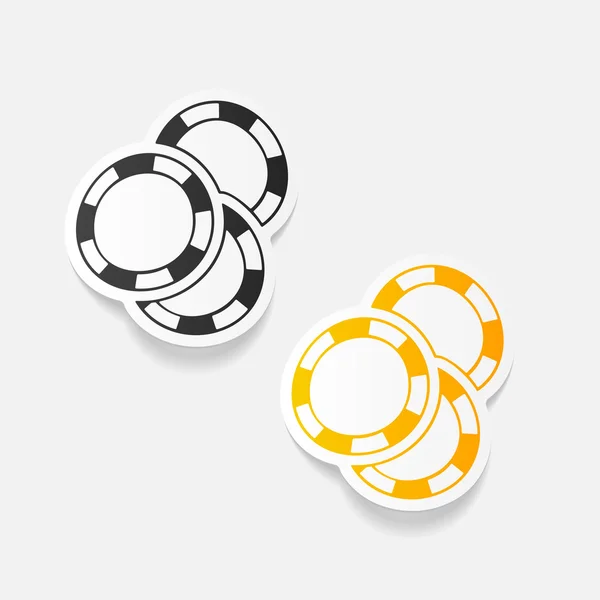 Puce de casino icône — Image vectorielle