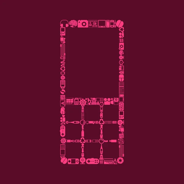 Mobiles Symbol. Vektorillustration — Stockvektor