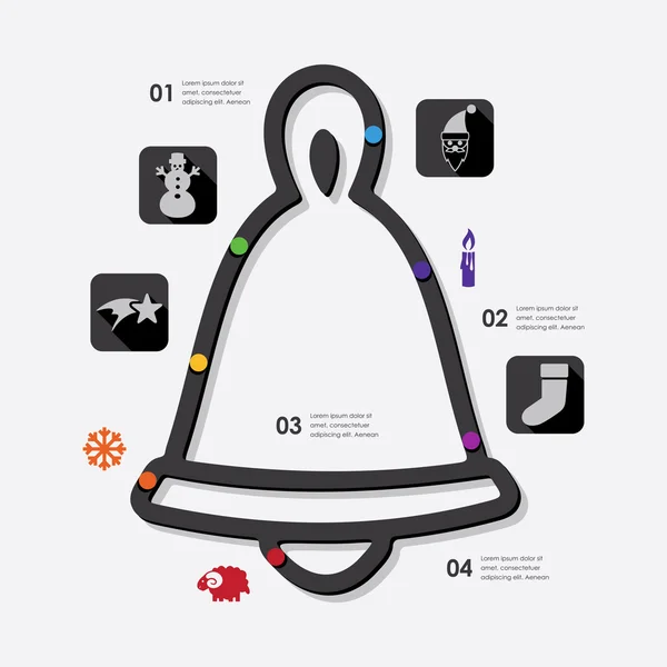 Kerstmis pictogram infographic — Stockvector