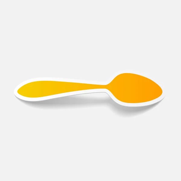 Element de design realist: lingură — Vector de stoc
