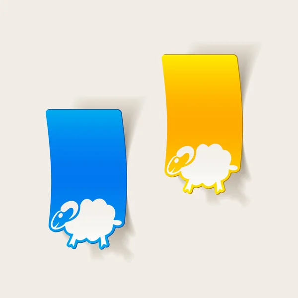 Realistic design element: sheep — Stock Vector