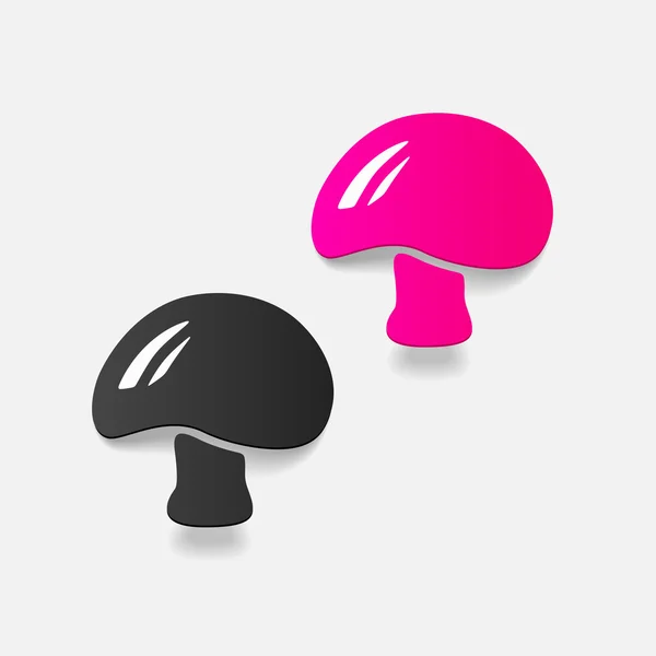 现实的设计元素: 蘑菇 — 图库矢量图片