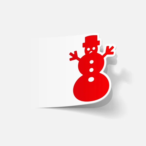 Christmas snowman icon — Stock Vector