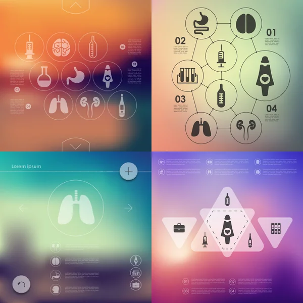 Medycyna infographic ikona — Wektor stockowy