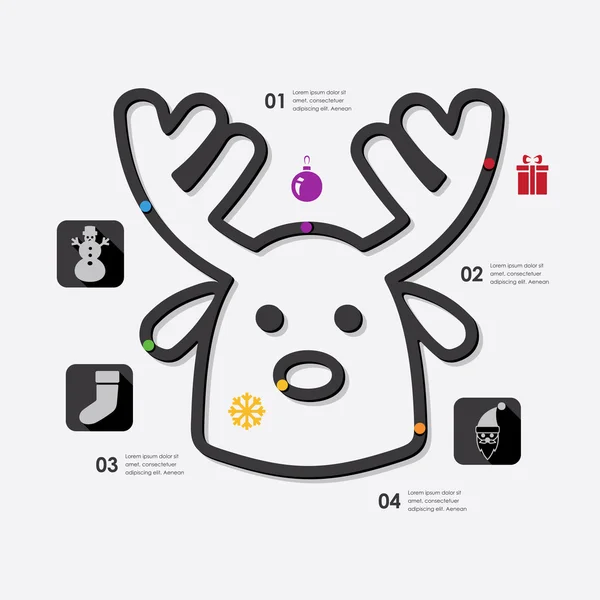 Weihnachtssymbol-Infografik — Stockvektor