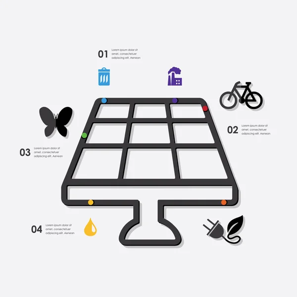 Infografía ecológica. Ilustración vectorial — Archivo Imágenes Vectoriales