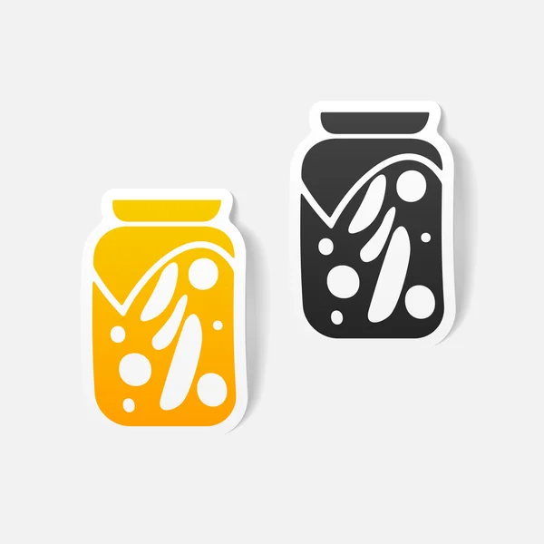 Icono de verduras en vinagre — Vector de stock