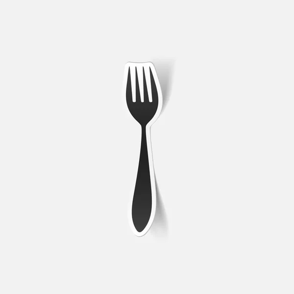 Realistic design element: fork — Stock Vector