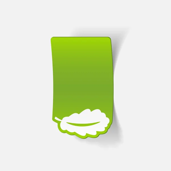 Elemento de diseño realista: hoja — Vector de stock