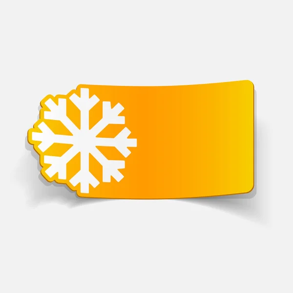 Realistische ontwerpelement: snowflake — Stockvector