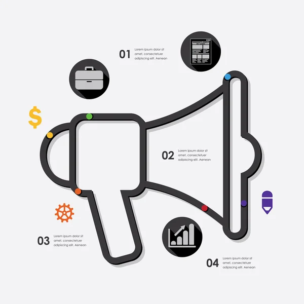 Инфографика значков маркетинга — стоковый вектор