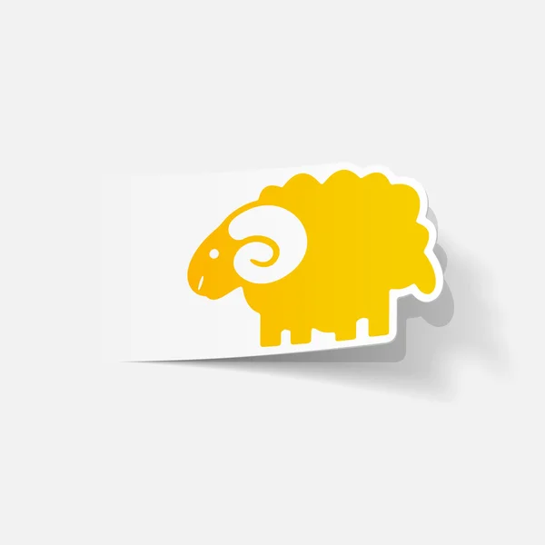 Realistic design element: sheep — Stock Vector