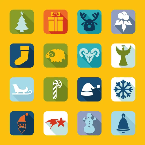 Set of Christmas icons — Stock Vector